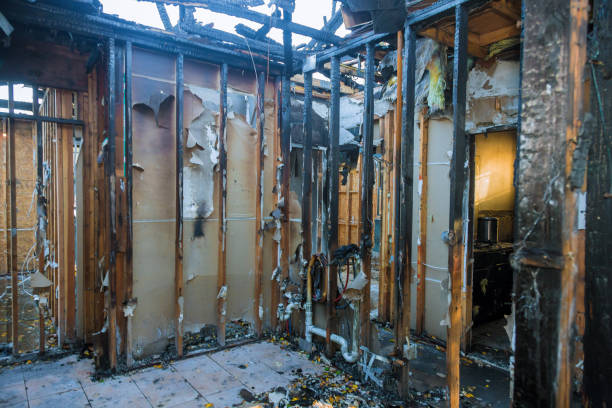 Professional Fire Damage Restoration technician working in Powdersville, SC